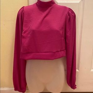 NWT FASHION NOVA PINK TOP SZ XL FITS LIKE LARGE